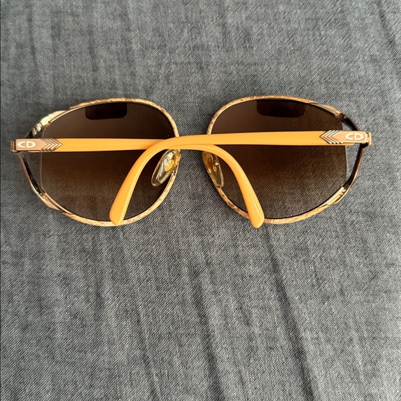 VINTAGE Authentic RARE CHRISTIAN DIOR 2250 10 PHYTON LINED OVERSIZED SUNGLASSES - Picture 5 of 16